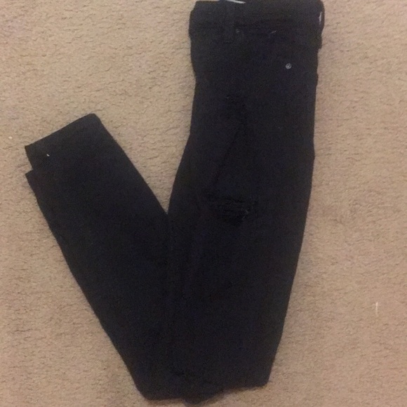 Topshop black destroyed jeans - Picture 5 of 6
